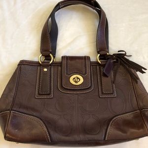 Brown Leather Coach Satchel